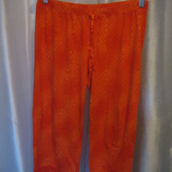 Nautica Blue Sleepwear Multi Orange Drawstring Lounge Capri's Sz L Pre-Owned - Picture 5 of 5